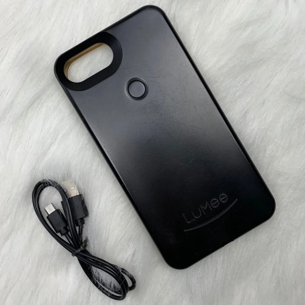 Lumee Black Ring Light IPhone 7/8+ Case